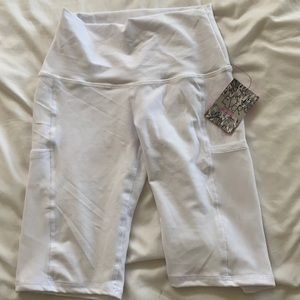 White Biker shorts